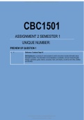 CBC1501 ASSIGNMENT 2 SEMESTER 1 