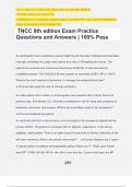 TNCC 9th edition Exam Practice Questions and Answers | 100% Pass