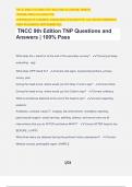 TNCC 9th Edition TNP Questions and Answers | 100% Pass