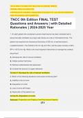 TNCC 9th Edition FINAL TEST Questions and Answers | with Detailed Rationales | 2024-2025 Year