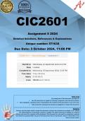 CIC2601 Assignment 5 (COMPLETE ANSWERS) 2024 (571638) - DUE 3 October 2024 