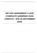 INF1505 ASSIGNMENT 4 QUIZ (COMPLETE ANSWERS) 2024 (586570) - DUE 30 SEPTEMBER