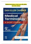 Medical terminology a short course 9th edition  davi ellen chabner