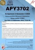 APY3702 Assignment 3 (COMPLETE ANSWERS) Semester 2 2024 (519063) - DUE 27 September 2024