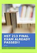 HST 213 FINAL EXAM ALREADY PASSED!!