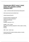 Chamberlain NR327 exam 2 study guide with complete verified solutions 2025