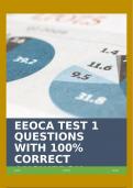 EEOCA TEST 1 QUESTIONS WITH 100% CORRECT ANSWERS!!