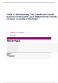  CHEM 3212 biochemistry Final Exam Review Quiz/40 Questions and Answers Latest 2024/2025 with complete solutions; University of the People