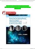 FULL TEST BANK For Radiographic Imaging and Exposure 5th Edition By Fauber Questions & Answers with rationales (Chapter 1-10) Complete ISBN:9780323356244 Newest Edition 2024 Instant Pdf Download