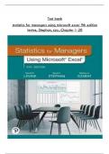 Test bank  statistics for managers using microsoft excel 9th edition  levine, Stephan, sza...Chapter 1-20 