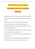 IAAP CAP Procedures Theory Vocabulary Exam with Complete Solutions