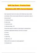 IAAP Cap Exam - Practice Exam Questions with 100% Correct Answers