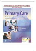 Test Bank for Primary Care: The Art and Science of Advanced Practice Nursing – an Interprofessional Approach 6th Edition by Dunphy, Winland-Brown, Porter and Thomas|100% verified study guide graded A+.