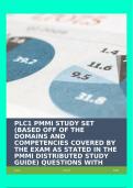 PLC1 PMMI STUDY SET (BASED OFF OF THE DOMAINS AND COMPETENCIES COVERED BY THE EXAM AS STATED IN THE PMMI DISTRIBUTED STUDY GUIDE) QUESTIONS WITH PASSED ANSWERS!!