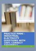 PRACTICE PMMI - INDUSTRIAL ELECTRICITY QUESTIONS WITH 100% CORRECT ANSWERS!!