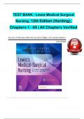 Test Bank for Lewis Medical Surgical Nursing 12TH Edition by By Mariann M. Harding, Jeffrey Kwong, Debra Hagler, and Courtney Reinisch