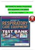 Test Bank For Mosby's Respiratory Care Equipment 10th Edition By J. Cairo||ISBN NO:10,0323416365||ISBN NO:13,9780323416368||Chapter 1-15||Complete Guide .