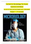 Test Bank for Microbiology The Human Experience (First Edition) By John W. Foster Zarrintaj Aliabadi Joan L. Slonczewski ALL CHAPTERS.