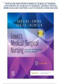 TEST BANK FOR LEWIS'S MEDICAL-SURGICAL NURSING, 12TH EDITION BY MARIANN M. HARDING, JEFFREY KWONG, DEBRA HAGLER CHAPTER 1 to 69 /ULTIMATE GUIDE 2024-2025