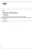 aqa AS ENGLISH LITERATURE B Paper 2A Literary genres: Prose and Poetry: Aspects of tragedy(7716/2A) June 2024 OFFICIAL Mark Scheme