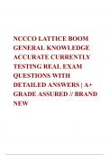   NCCCO LATTICE BOOM GENERAL KNOWLEDGE ACCURATE CURRENTLY TESTING REAL EXAM QUESTIONS WITH DETAILED ANSWERS | A+ GRADE ASSURED // BRAND NEW