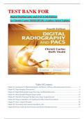 TEST BANK FOR Digital Radiography and PACS 4th Edition by Christi Carter MSRS RT(R) (Author) latest Update.