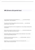 MN Drivers Ed permit Test Questions and Answers