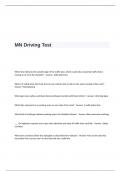 MN Driving Test Questions and Answers