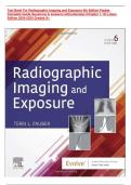 Test Bank For Radiographic Imaging and Exposure 6th Edition Fauber Complete Guide Questions & Answers with  rationales (Chapter 1-10) Latest Edition 2024-2025 Graded A+