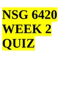 NSG 6420 WEEK 2 QUIZ