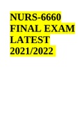 NURS-6660 FINAL EXAM LATEST 2021/2022