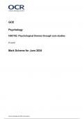 OCR GCE  Psychology H567/02: Psychological themes through core studies A Level Mark Scheme for June 2024