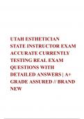 STATE INSTRUCTOR EXAM ACCURATE CURRENTLY TESTING REAL EXAM QUESTIONS WITH DETAILED ANSWERS | A+ GRADE ASSURED // BRAND NEW