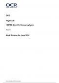 OCR A level Physics B paper 2 June 2024 Final Mark Scheme (H557_02)