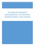 Test Bank for Janeway’s Immunobiology, 9th Edition By Kenneth Murphy, Casey Weaver