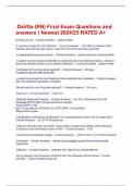  DaVita (RN) Final Exam Questions and answers | Newest 2024/25 RATED A+