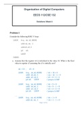 EECS 112/CSE 132>Organization of Digital Computers(Solutions Week 4)