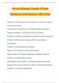 Honors Biology Chapter 8 Exam Questions and Answers 100% Pass