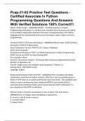 Pcap-31-02 Practice Test Questions - Certified Associate In Python Programming Questions And Answers With Verified Solutions 100% Correct!!!