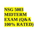 NSG 5003 MIDTERM EXAM (Q&A 100% RATED)