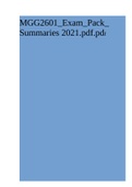 MGG2601 - Marriage Guidance And Counselling  Exam Pack Summaries 2021.