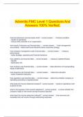  Adventis FMC Level 1 Questions And Answers 100% Verified.