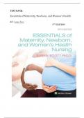 TEST BANK-  Essentials of Maternity, Newborn, and Women's Health  BY: Susan Ricci 5TH EDITION||NEWEST EDITION 2024