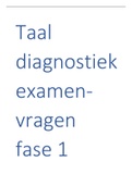 Examenvragen taal diagnostiek