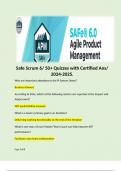 Safe Scrum 6/ 50+ Quizzes with Certified Ans/ 2024-2025. 