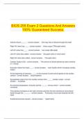   BIOS 255 Exam 2 Questions And Answers 100% Guaranteed Success.