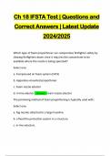 Ch 18 IFSTA Test | Questions and Correct Answers | Latest Update 2024/2025