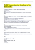 TNCC Trauma Nursing Core Course 7th Edition ENA 2021/2022 with correct answers graded A+