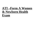 ATI –Form A Women  Exam & Newborn Health 2022
