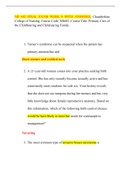 NR 602 Week 8 Final Exam/ NR 602 Final Exam 2022, Chamberlain College of Nursing ,NR602 Primary Care of the Childbearing and Childrearing Family